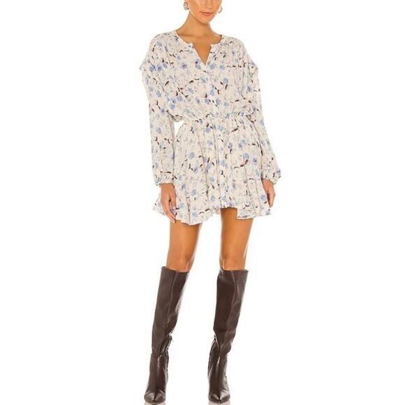 Free People Flower Fields Mini Dress in Ivory Size Small - Picture 1 of 8